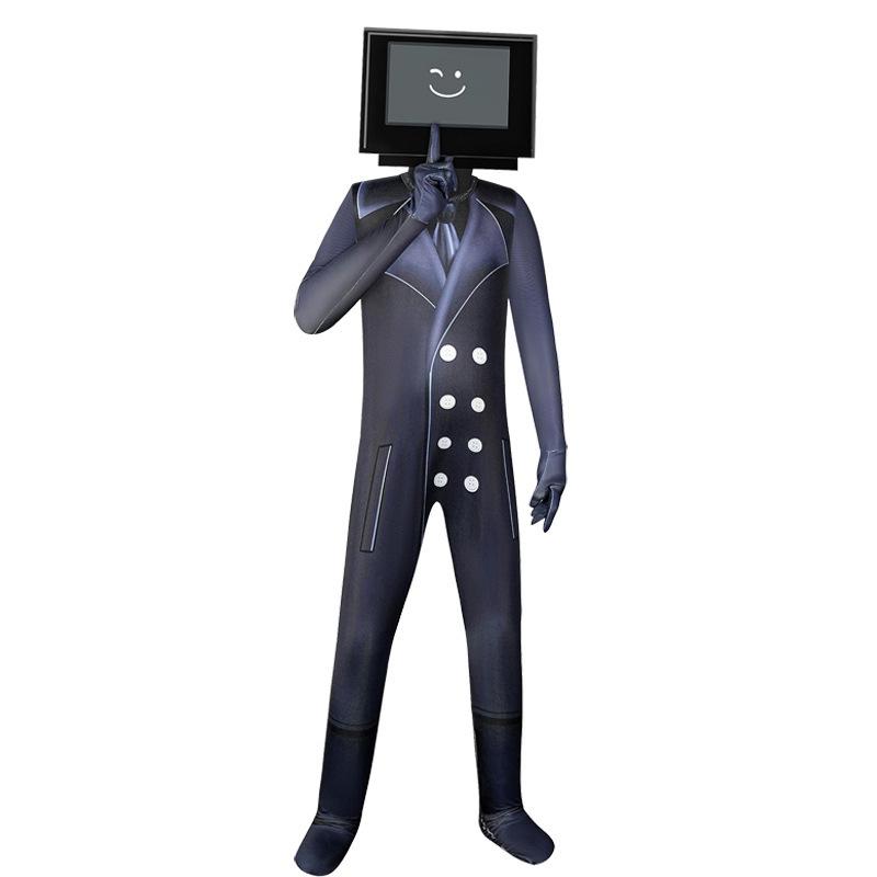 New ibidi toilet costume halloween toilet man surveillance man onesie game funny suit