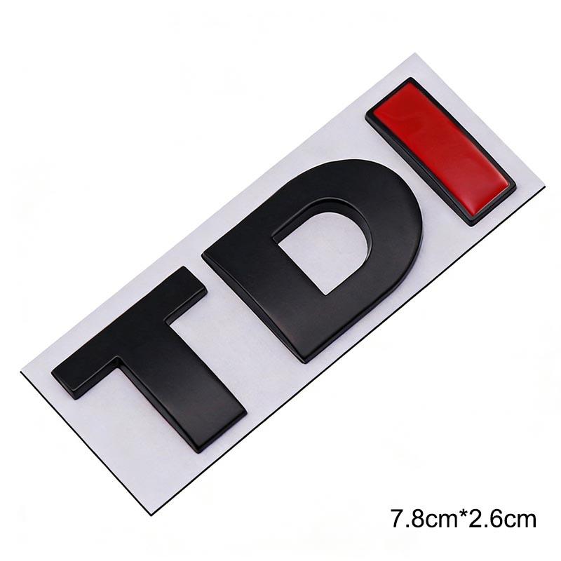 RUNTB1 3D Metal TDI Car Trunk Sticker For VW Golf Polo Tiguan, Touareg Car Modification Parts