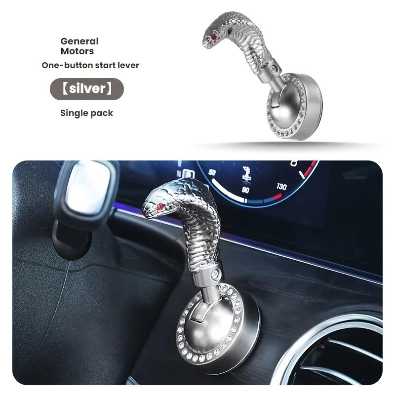 One-Touch Button Metal Snakehead Car Start Button Push Start Cover Automotive Car Engine Push Start Stop Lever Auto Accessory