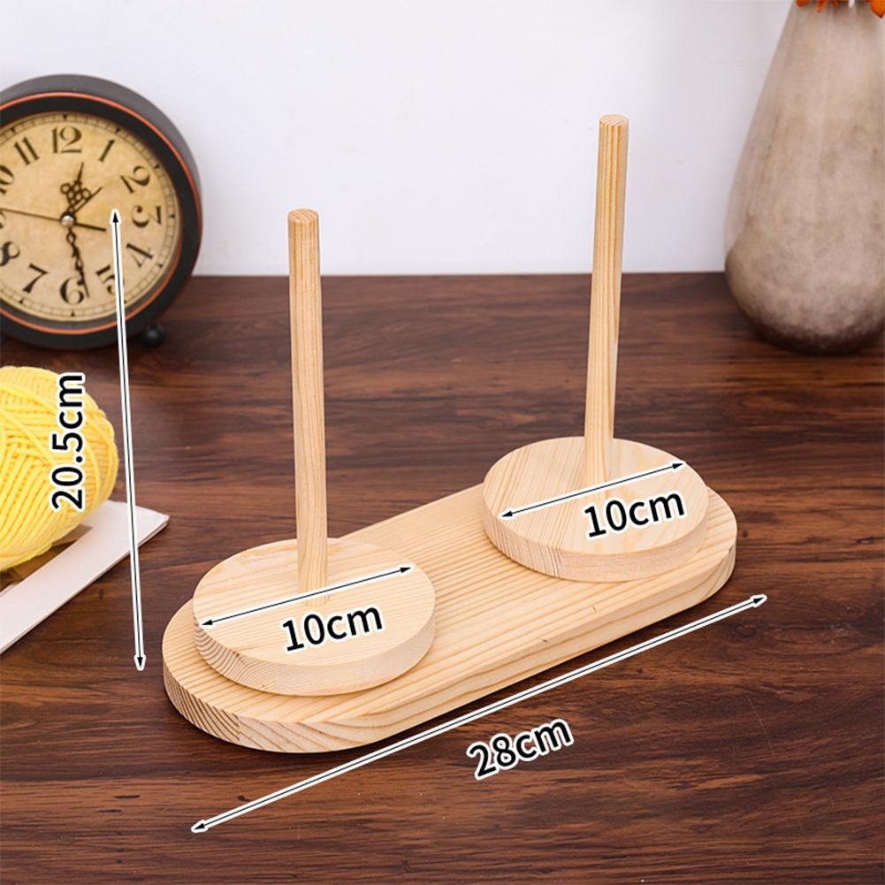 Drewniany stojak na włóczkę Szpulka na włóczkę Narzędzia do tkactwa Obrotowy uchwyt Stojak Stołowy Obrotowy schowek na włóczkę Drewniany nawijak
