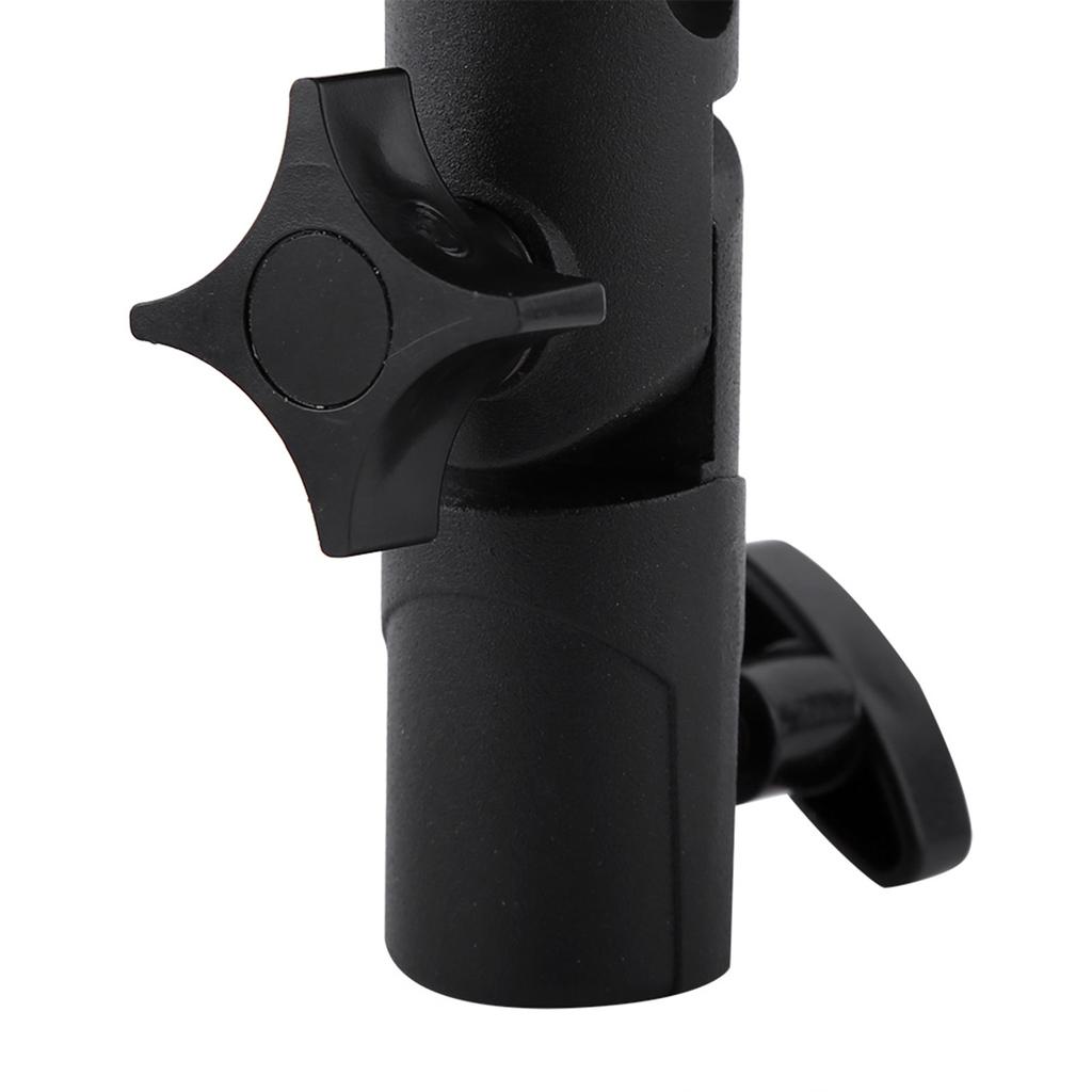 Black Double Hot Shoe Flash Umbrella Holder Light Stand Bracket For Photo Video Photography