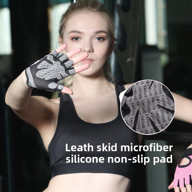 Half Finger Men's and Women's Gym Sports Yoga Non-slip Anti-callus Riding Breathable Mesh Outdoor Camping Fitness Gloves
