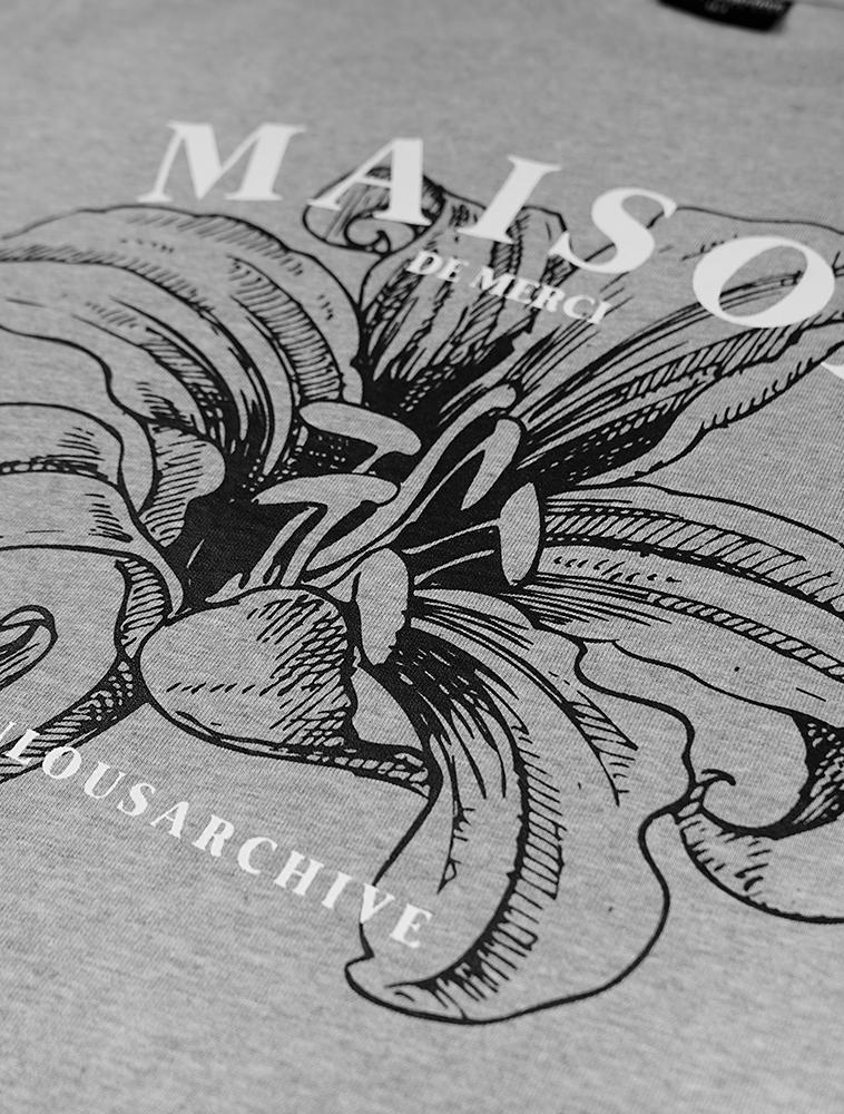 LA MAISON STUDIO Unisex Oversized Single Maison Print Sleeveless Top Melange Grey (Fcb2Ts300M)