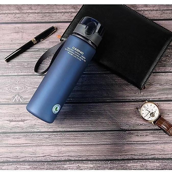 

Casino student cup easy sports water cup simple direct drink matte cup outdoor elastic cover large capacity portable cup 400ml синий