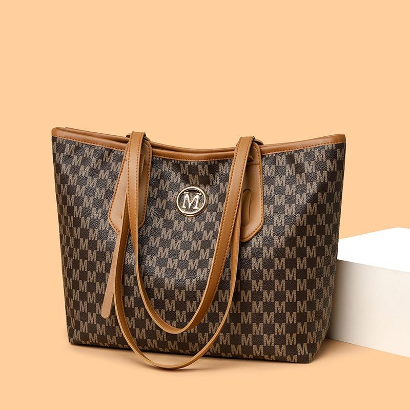 New Simple Fashion Retro Printing Large Capacity Women's Shoulder Bag Casual Versatile Portable Tote Bag