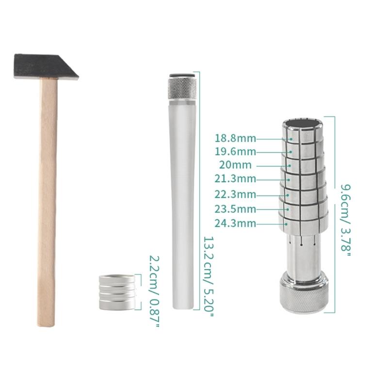 Rings Amplifier Rings Stretcher Finger Wedding Bands Size Stretch and Enlarge Rings Band Size Adjustment Tool and Hammer