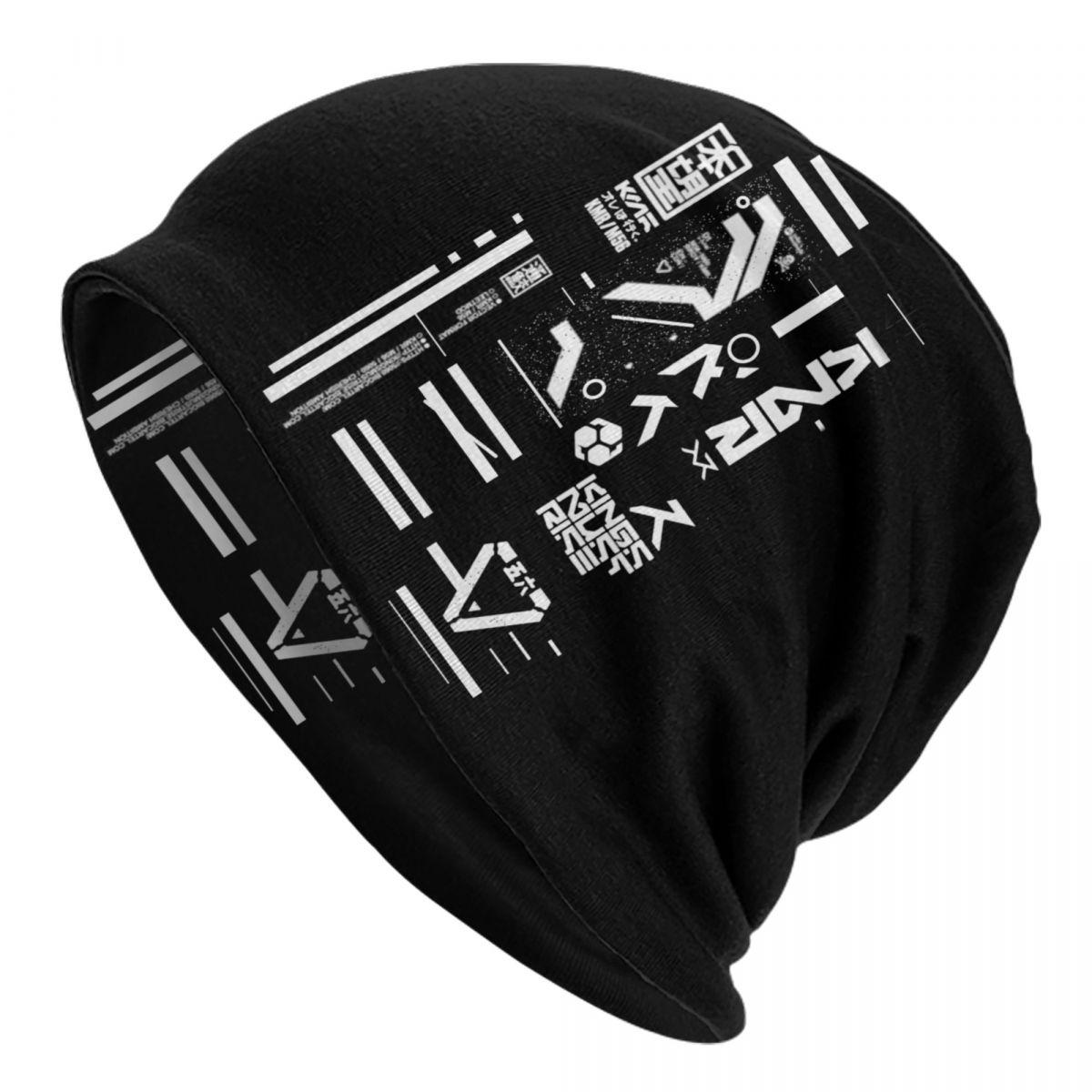 Custom The Future Japanese Oni Samurai Techwear Bonnet Hat Knit Hats Unisex Women Unisex Adult Warm Winter Skullies Beanies Caps Beanies Cap