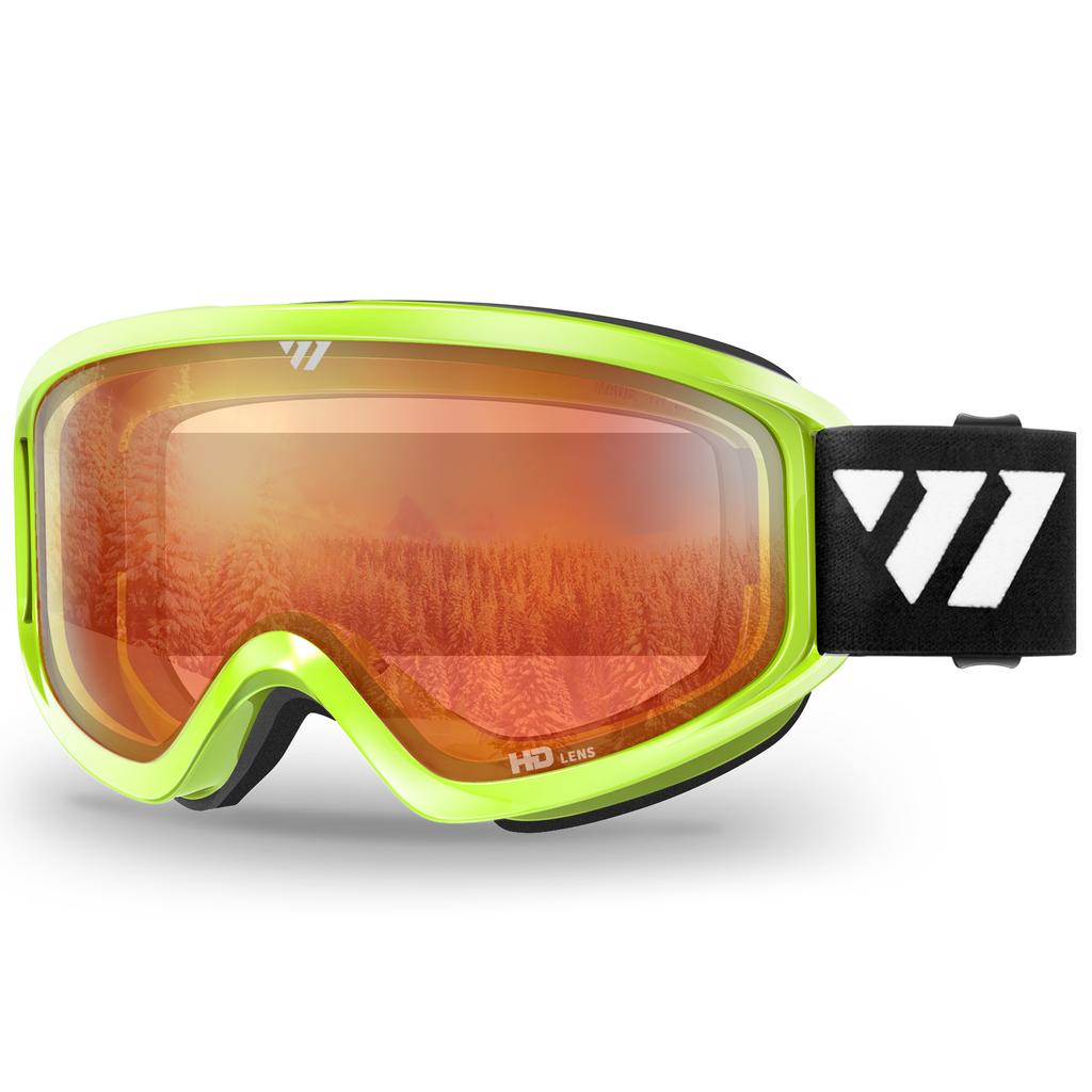 MAXJULI Professional Winter Sport Ski Goggles Double Layers Lens Anti-fog UV400 Ski Eyeglasses Skiing Snow Goggles Men Ladies W1