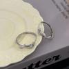 Temperament Personality Shiny Zircon Snake Winding Silver Stainless Steel Hoop Earrings for Women Exquisite Fashion Jewelry Gift