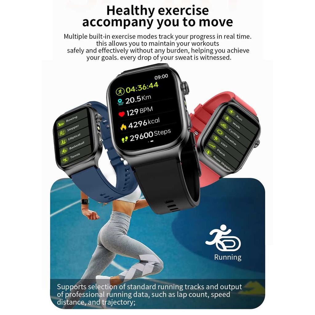 2025 Nursing Health Smart Watch Men ECG Heart Rate Blood Pressure Body Analysis Heart Rate Call Smartwatch