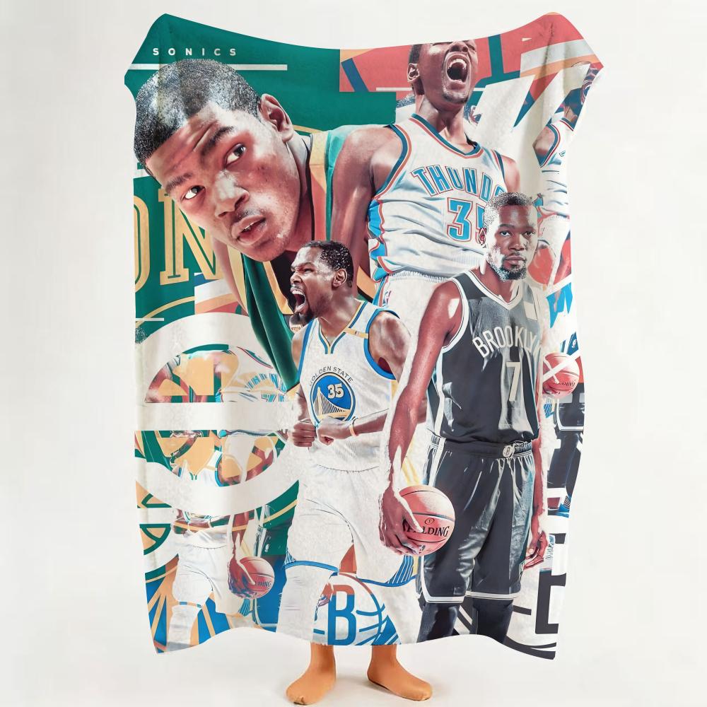 Athlete K Kevin D Durant Throw Flannel Throw Blanket Suitable for Sofa Living Room Bedroom