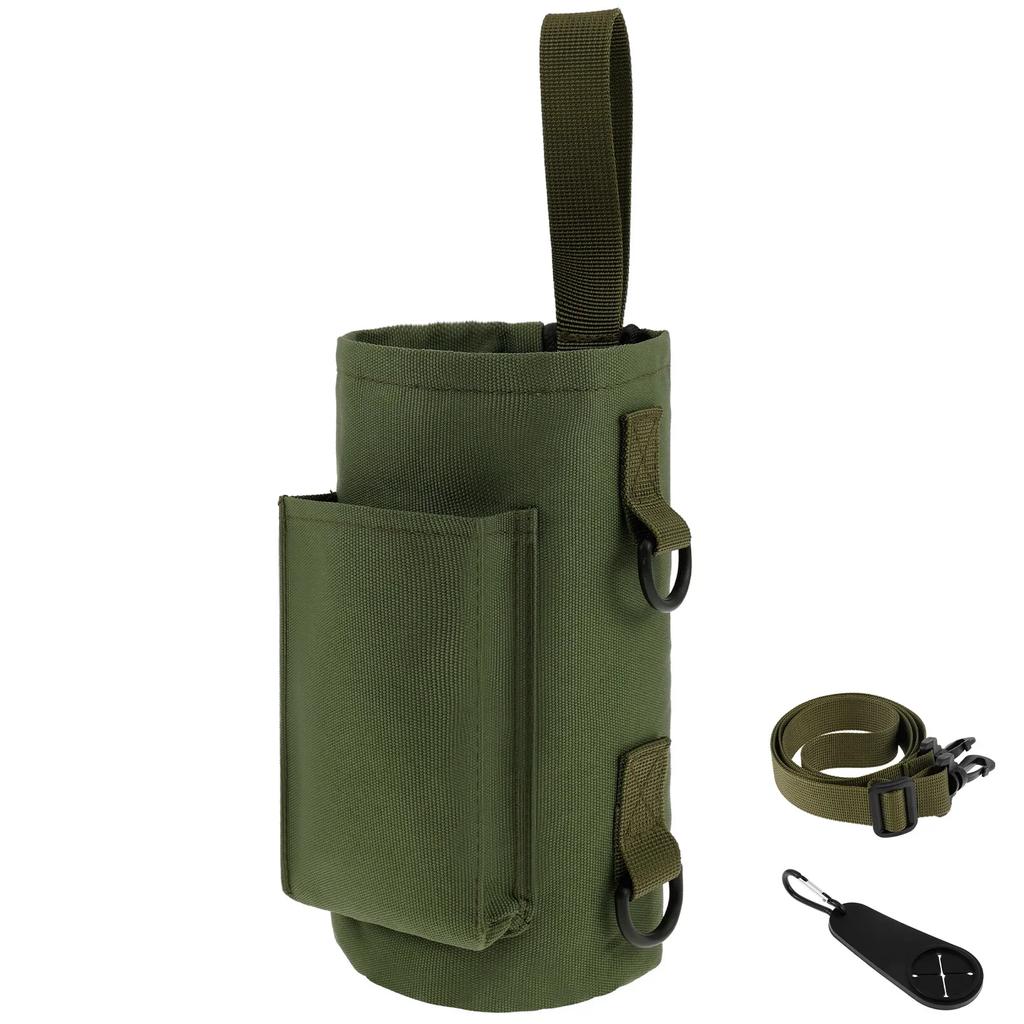 Magnetic Water Bottle Holder Portable Magnetic Gym Water Bottle Carrier Bag with Phone Pocket Towel Buckle for Men Women Gym