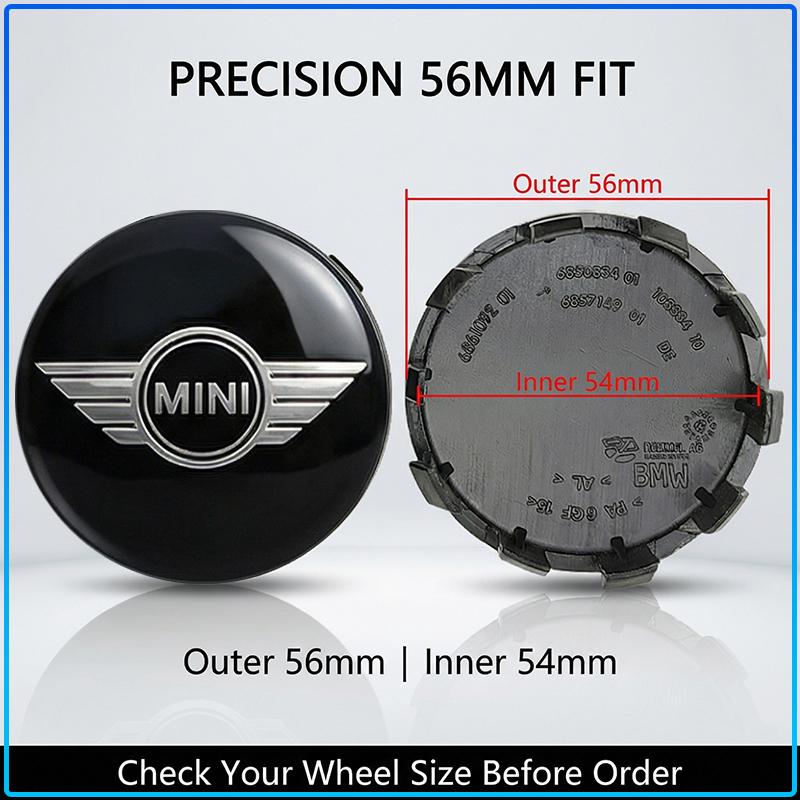 4 Stück 60mm Auto Radnabenkappe Felgenabdeckung Für MINI Cooper One S Clubman R50 R53 R56 R60 F55 F56 R57 R58 R59