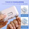 Electric Automatic Nail Clipper with LED Light & 2 Speeds, Fingernail Cutter and Polisher 2 In 1 Design, Nail Scraps Storage Rechargeable Safety