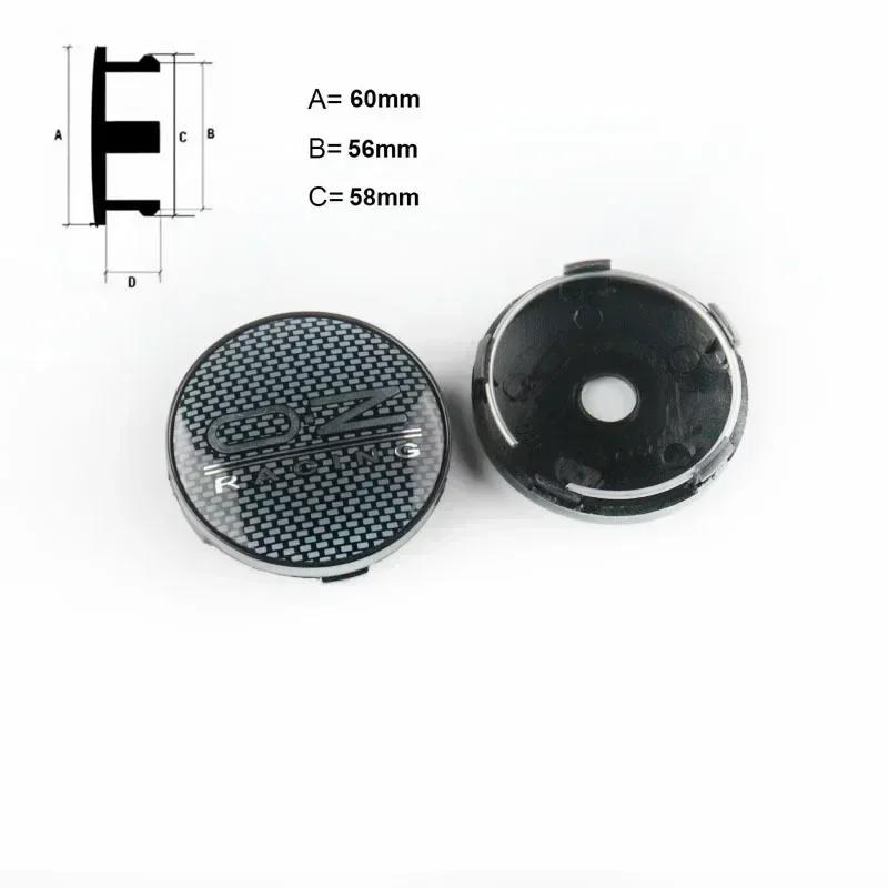 6 COLORS 60MM OZ Racing Car Wheel Center Hub Caps Car Emblem Badge Logo Wheel Center Cap Label Car Styling Accessories