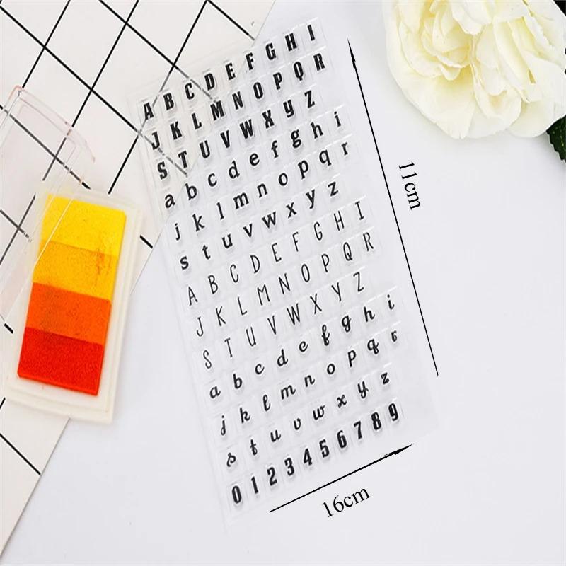 Classic PVC Silicone Stamp Transparent English Letters Alphabet Office Supplies Rubber Stamp Clear DIY Scrapbooking Stationery