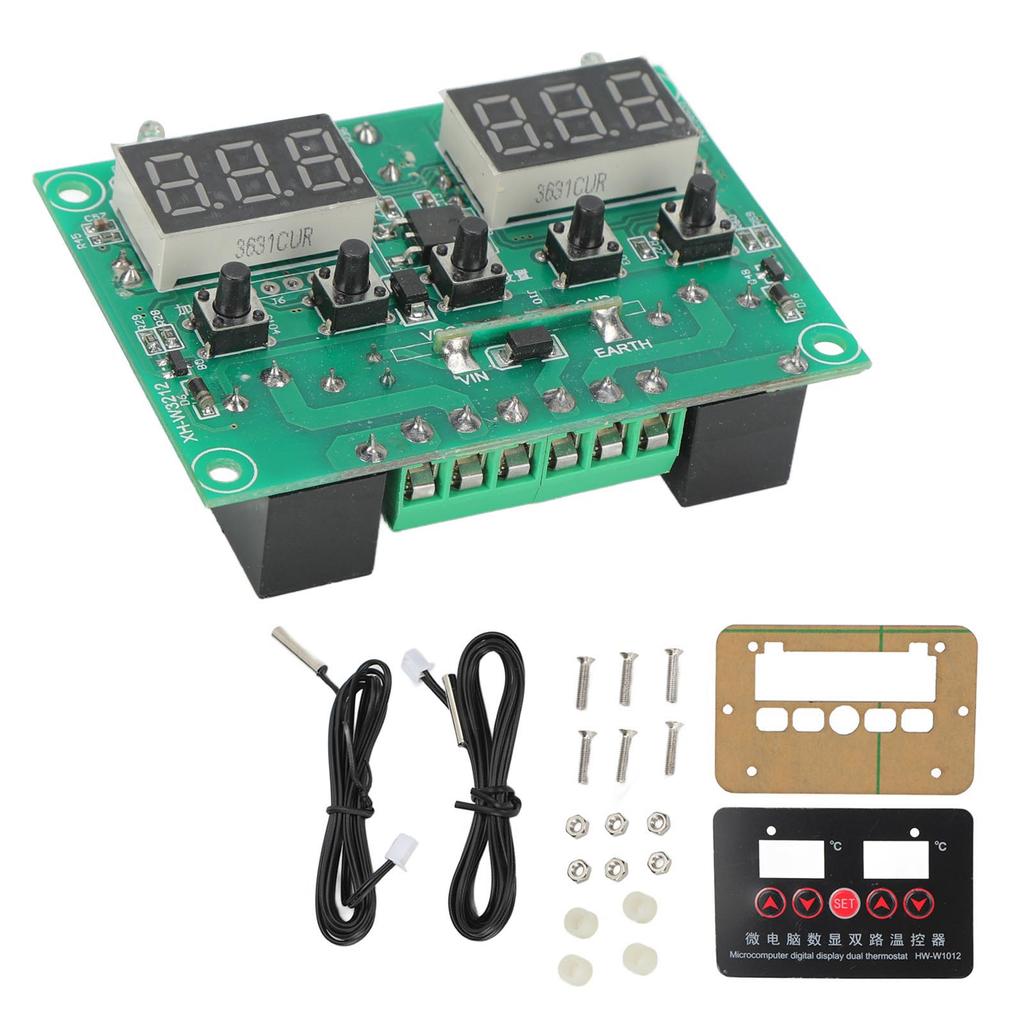 220V Temperature Controller Digital Display Dual Relay Thermostat Regulator Module HWW1012