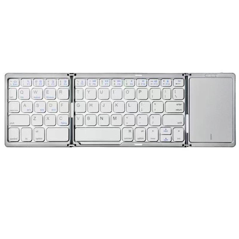 Ultradünne kabellose Bluetooth-Tastatur mit Touchpad für Handys & Tablets