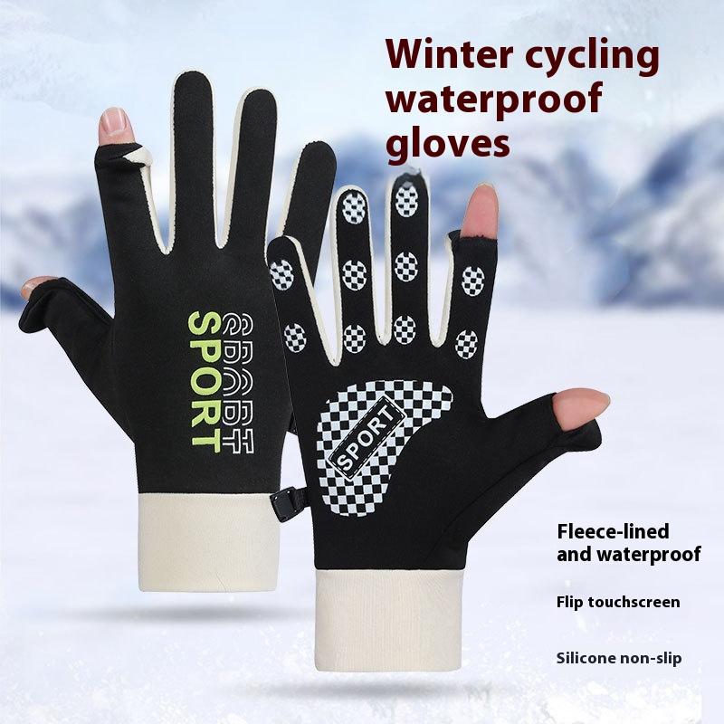 Autumn Winter Outdoor Cycling Gloves Gym Fitness Sports Running Warm Touch Screen Nonslip Gloves Motorcycle Gloves