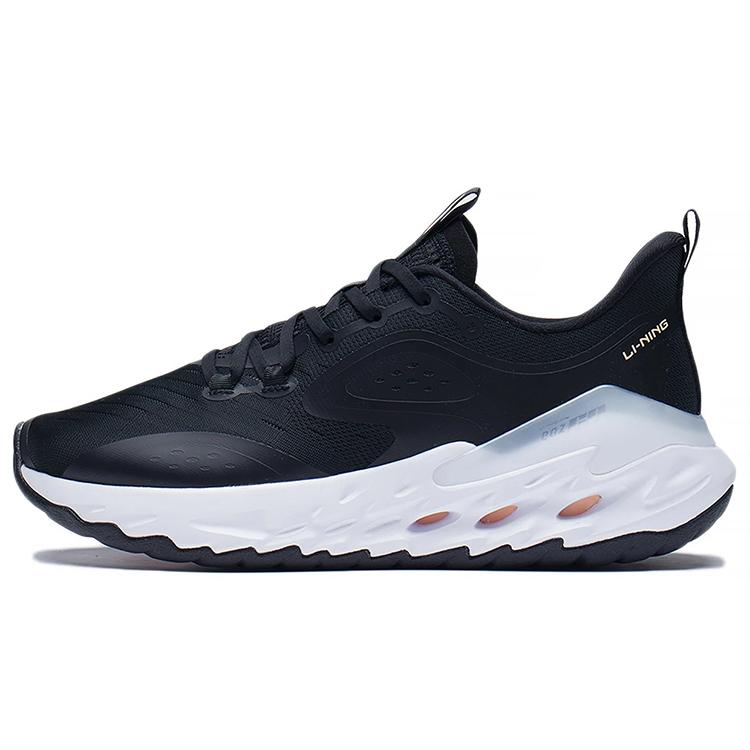 New LiNing Shock Absorbers Slip Resistant, Abrasion Resistant, Lightweight Low Top Running Shoes Men's Black Comfortable ARES015-2