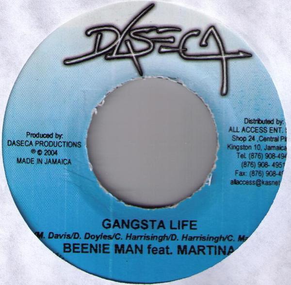 

7inch Record BEENIE MAN, MARTINA / ALAINE - Gangsta Life / Anything (Only For Y NONE Daseca 2004 Jamaica Reggae, Ska & Dub Used