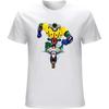 HAOTO Shirt Jeeg Robot Steel Grid T-Shirt Shirt Men White