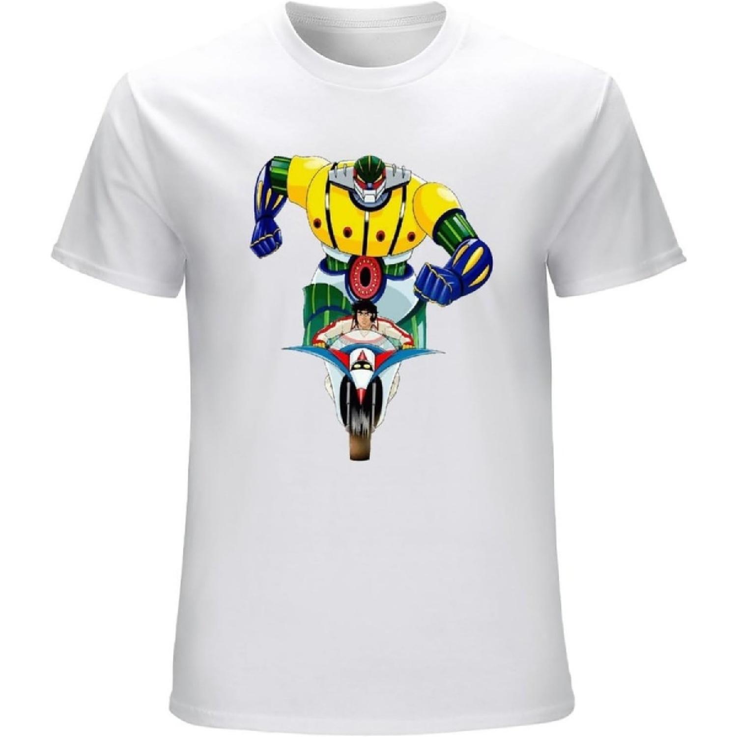 HAOTO Shirt Jeeg Robot Steel Grid T-Shirt Shirt Men White XXXXXL белый