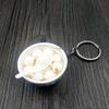 Buckle Mini Bowl Food Keychain Key Ring Simulation Chinese Food