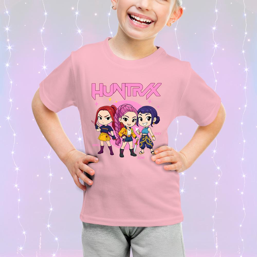 Søt tegneserie Barneklær Bomull KPop Devil Hunter Mote Casual Topp Kortermet Jente Gutt Fan Gave T-skjorte