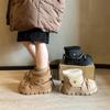 Youth style shoes Kids Winter Snow Boots Boys Girls Warm Faux Leather Ankle With Thick Lining Rubber Sole