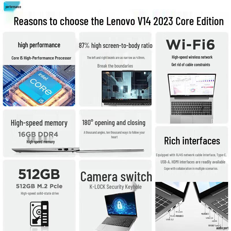 Lenovo Yangtian V14 14-Zoll Business-Laptop (CN-Version)