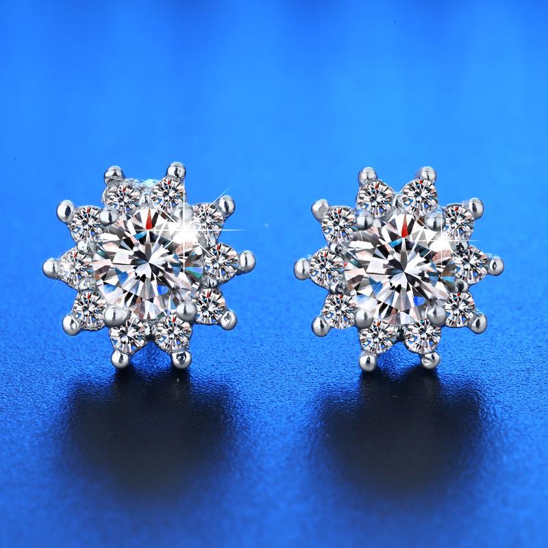 925 Sterling Silver Stud Earrings zircon For Women Fashion Exquisite Student Girlfriend Jewelry AccessoriesGood product