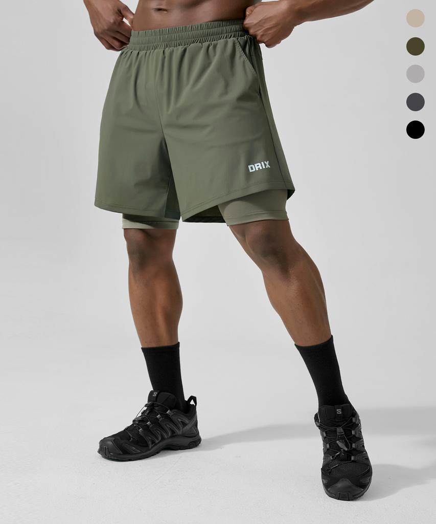 DRIX 2In1 Active Leggings Multi Shorts_5 Colors