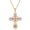 Empty Cross Light Luxury Temperament Gorgeous Full Diamond Necklace Female Versatile Collarbone Chain Titanium Steel Chain