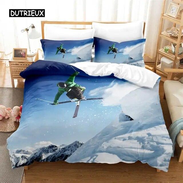 Fotbal, Set de lenjerie de pat sport Set cuvertură de pat 3d Lenjerie de pat imprimare digitală Set pat Queen Size Design fashion