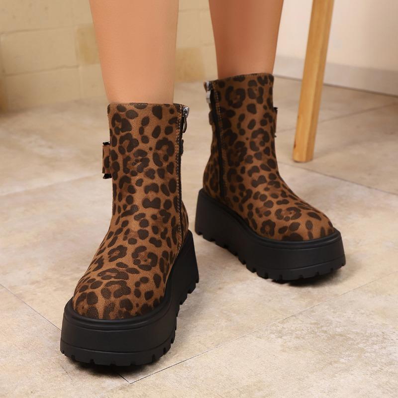 

New Large-sized Martin Boots, Women s Shoes, Side Zipper Ankle Boots 42