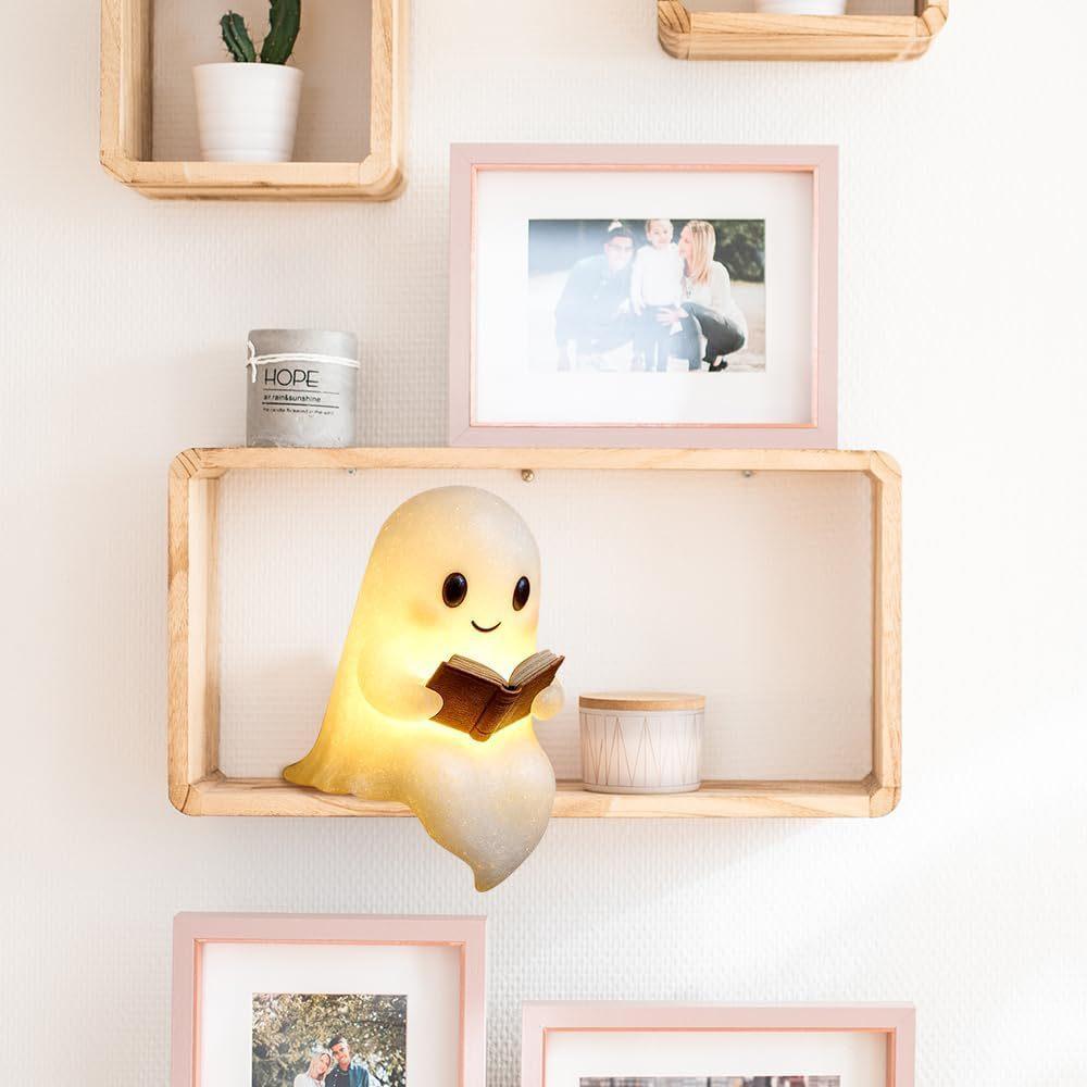 Halloween Ghost Reading Lamp, 3D Resin Night Light