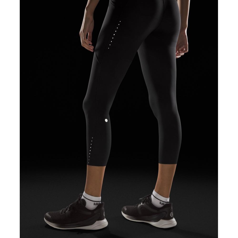 Lululemon Fast And Free High Rise Crop 23  Pockets  Updated Black