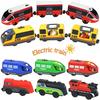 Locomotive Magnetic Car Electric Train Toys Fit All Brand Biro Wooden Diecast Slot Train Track Railway Educational Toys For Kids