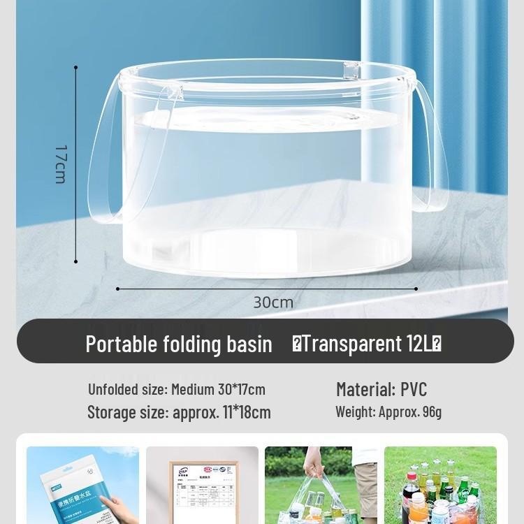 

Одноразовая складная раковина: Портативная дорожная сумка для мытья ног для использования на открытом воздухе