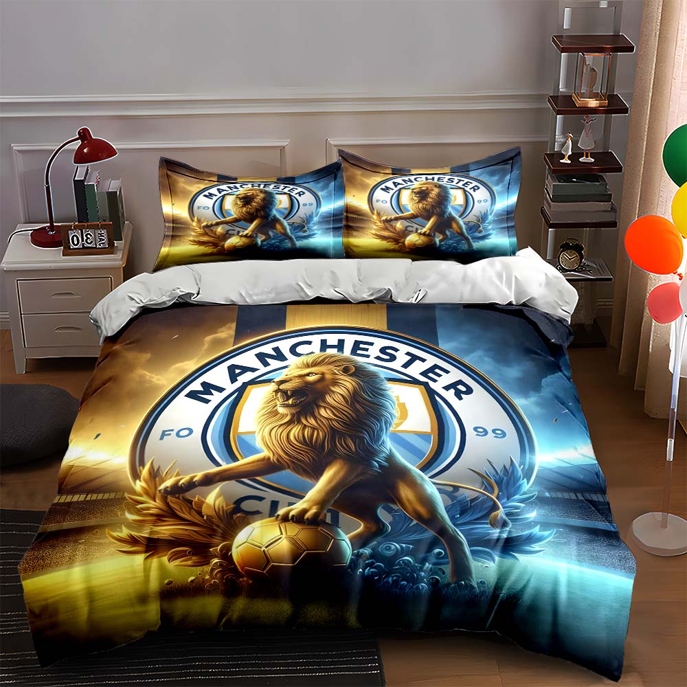 

Lion holding soccer ball. Bedding sets Duvet cover sets Duvet covers Pillowcases(1 * Duvet Cover 2 * Pillowcases, without duvet insert) 135x200cm