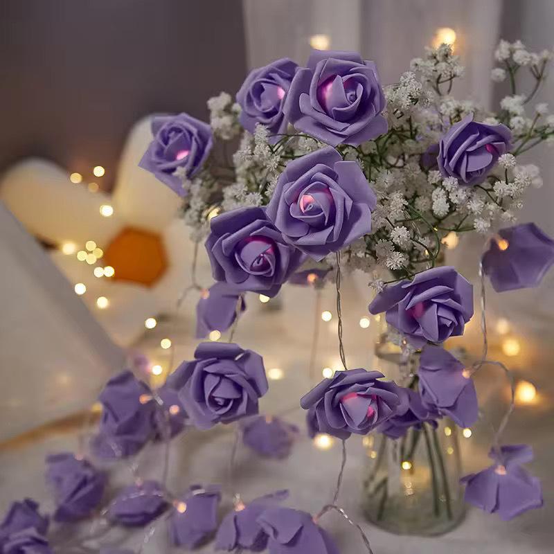 LED Rose Flower String Lights for Valentine's Day, Weddings, Proposals & Romantic Decorations