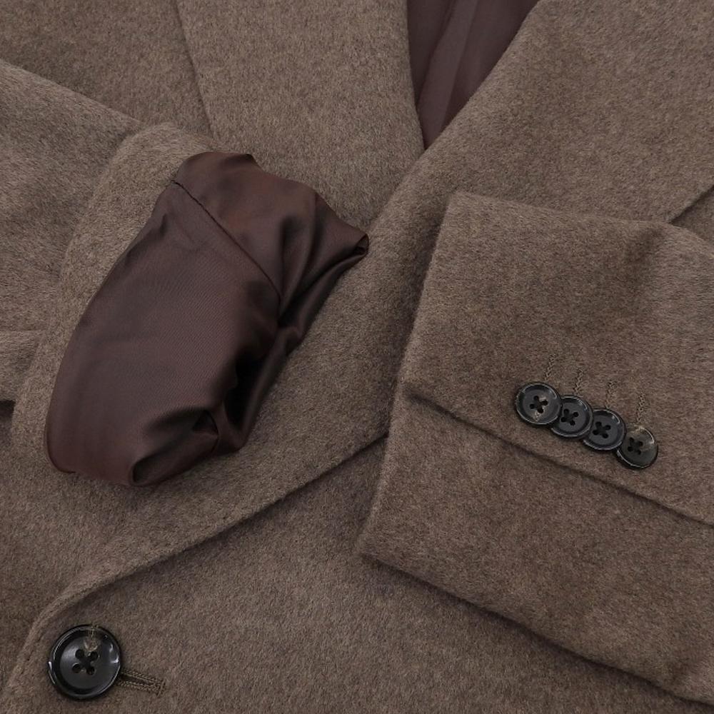 ONLY Excellent condition cashmere double chester coat for men, brown, size 48 coat 48 BrownUsed