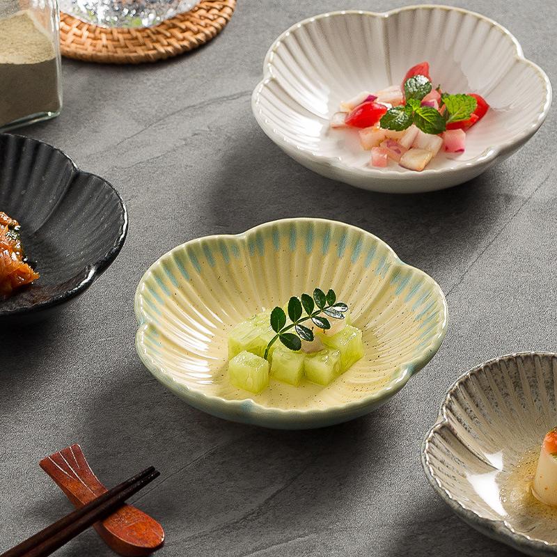 Retro Large Taste Plate New Restaurant Seasoning Plate Household Hot Pot Dipping Plate Sauce Oil Plate Restaurant Cold Dish