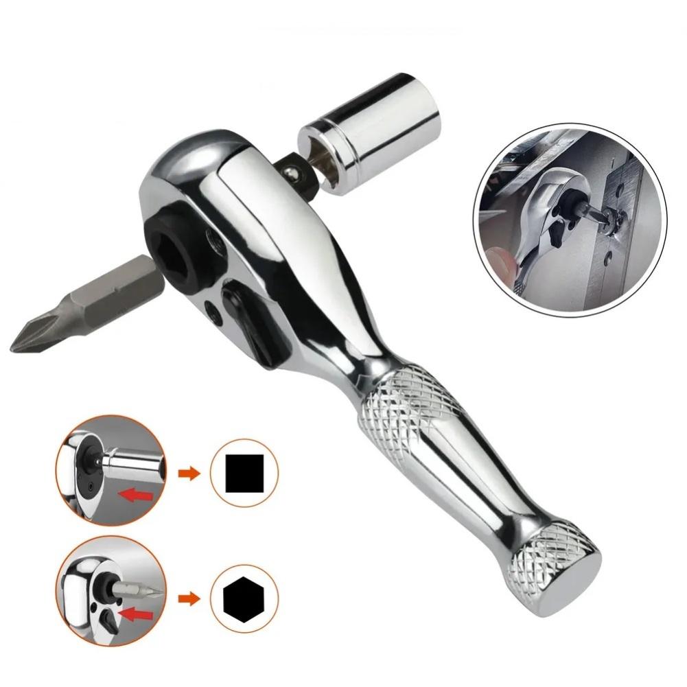 72 Tooth Ratchet Wrench Double Head Handle Socket Wrench Small Torque Spanner High-selling Manual Tool Accessories