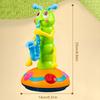 Electric Caterpillar Saxophone Toys with Music and Light Automatic Obstacle Avoidance Dancing Toy Birthday Gifts for Boys Girls