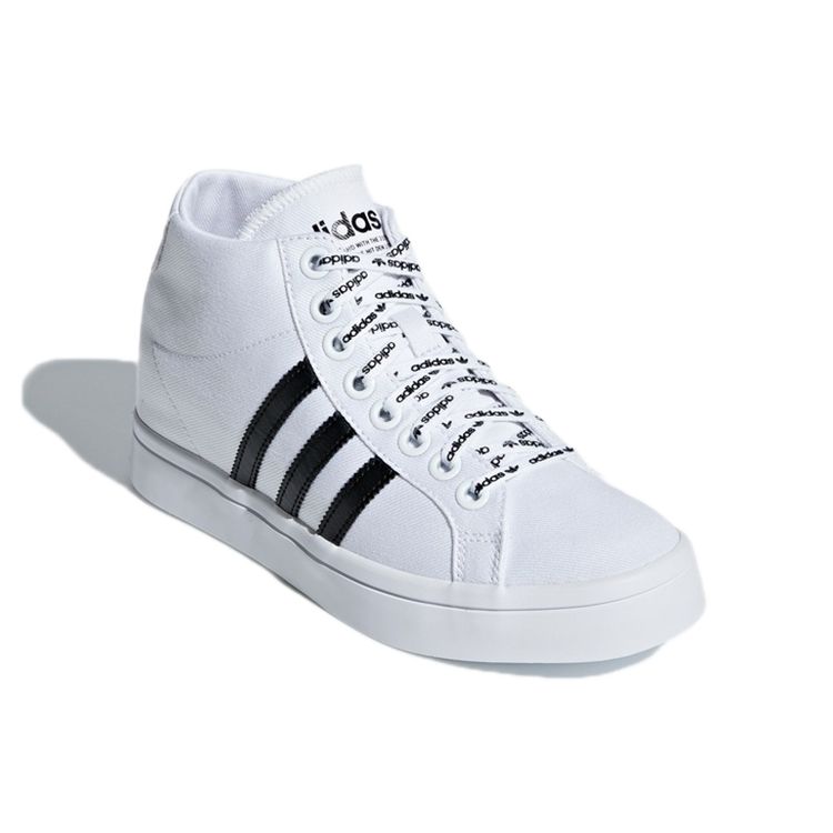 Adidas Originals Court Vantage Heel 3ST Casual Durable Non-Slip Mid-Top Skate Shoes Women Sneakers White Black F36311