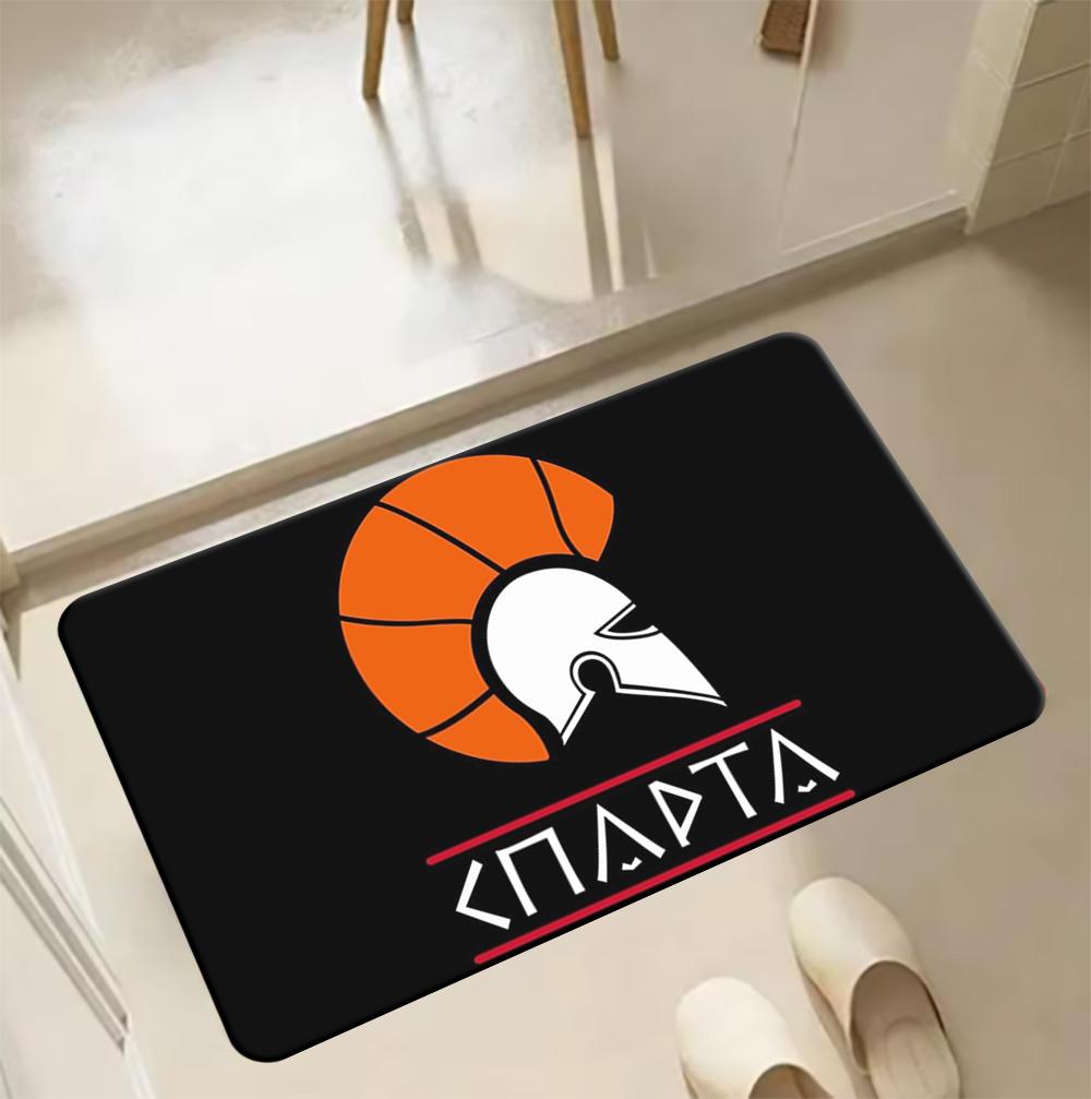 Spartan Gladiator Logo Door Mat Entrance Non-slip Washable Kitchen Carpet Living Room Hallway Rugs Bathroom Bath Door Mats