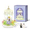 Weilechuangxiang 3003 Music Box Series: Romantic Flower Pavilion Building Blocks Toy for Girls