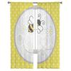 Yellow Polka Dot Background Bee Daisy Hive Sheer Curtains for Living Room Modern Bedroom Voile Tulle Curtain Window Drapes